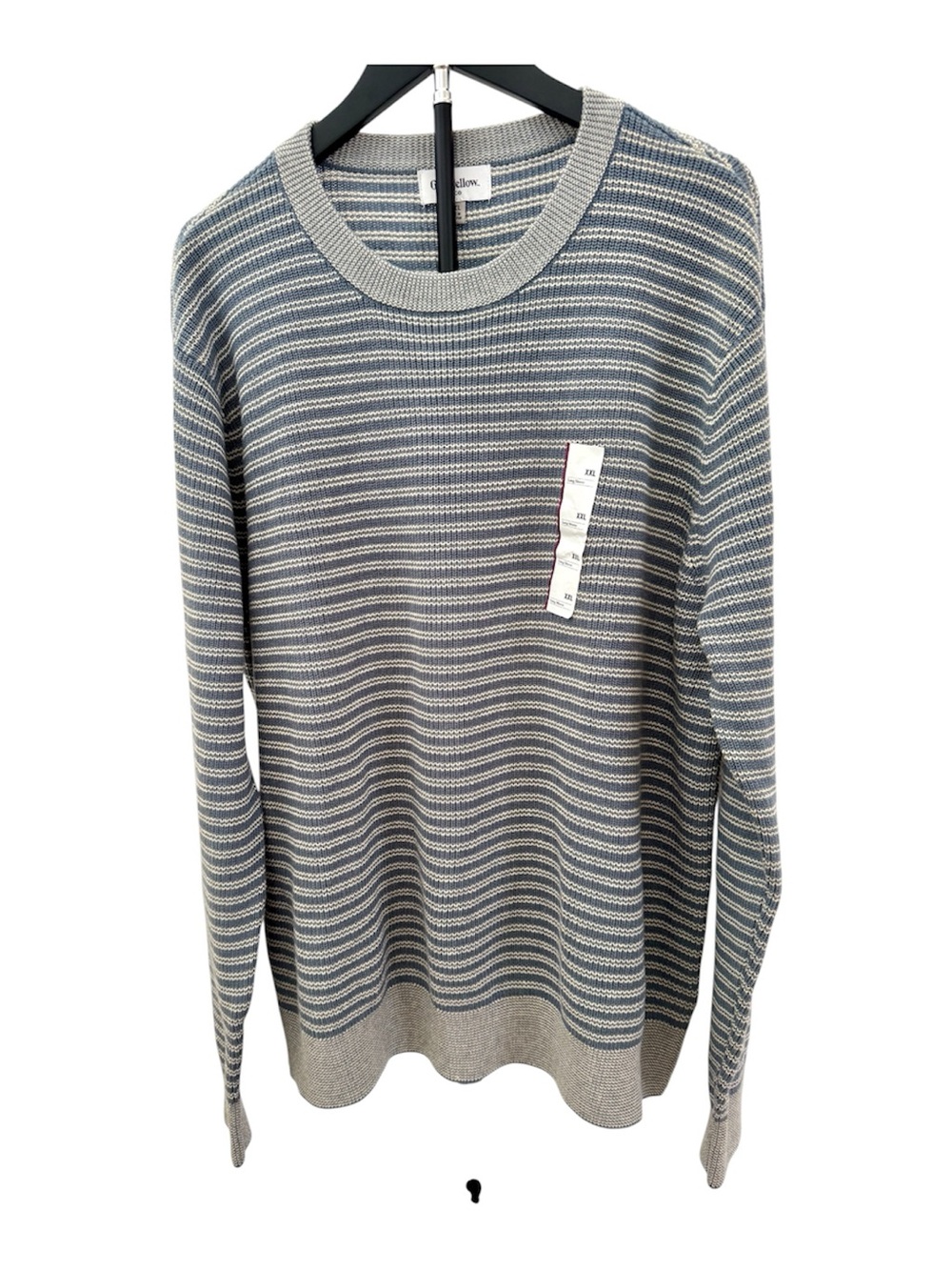 Goodfellow & Co Gray and Blue Striped Crewneck Sweater